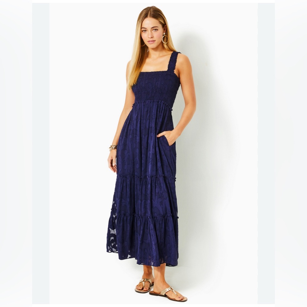 Lilly Pulitzer Navy Midi Dress